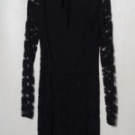 Vestry / lovely kid's dress with long sleeve hand net design, size 12