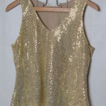 BHS lady' golden short arm designer top, size 14