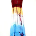 SING & SMILE multicolored long gown, size M