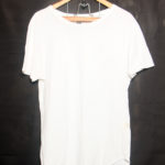 Cedarwood state cotton short sleeve T-shirt, curved bottom design, size S