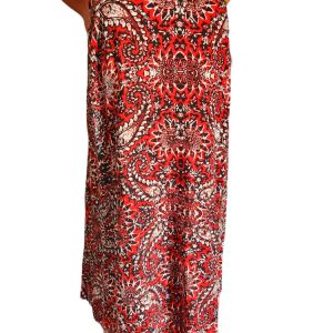 Opus / short armless gown with flower designs, size 14