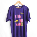 Birmingham Lady's marathon purple top with front design, size L