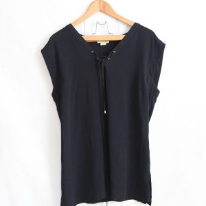 Next/ cotton polo short sleeve,button up,black / blue design