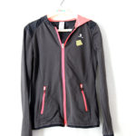 Decathlon/ polyester sweater ,zip up,pockets,nylon hood,logo design