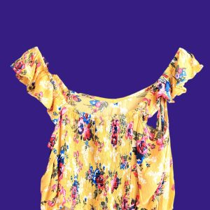 Cedarwood state / Lady's yellow designed top size 12