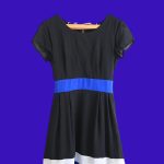 Ted baker / Lady's  black  with blue designed gown size 12