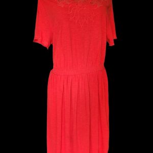 H&M / Lady's long cotton red gown, size 12