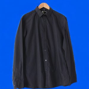 River Island Men's black long sleeve shirt, size M