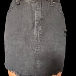 PERUNA/ lady black side pocket short skirt, size 14