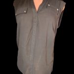 Crosshatch / Lady's black  with front design  top, size 10