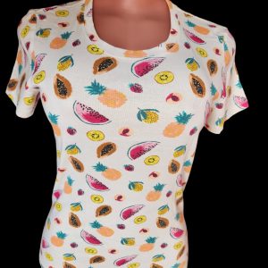 Solic Jear/ Lady's  short hand flower designed top 8