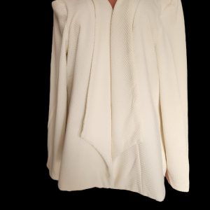 Guide London / lady's plain cream color long-sleeve female blazer size 14