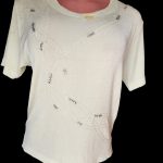 Denim Co / ladies off-white designed top size 10