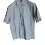 Slazenger / Men's plain navy-blue shirt with two front pocket, size M